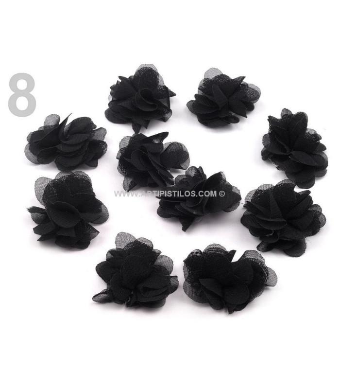 PETIT FLEUR 15 MM. TISSU 100 % POLIESTER