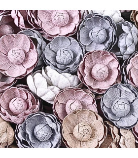 MINI CAMÉLIA EN TISSU – Ø 3,5 CM