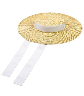 CANOÏER EN PAILLE NATURELLE TRESSÉE - AJUSTABLE