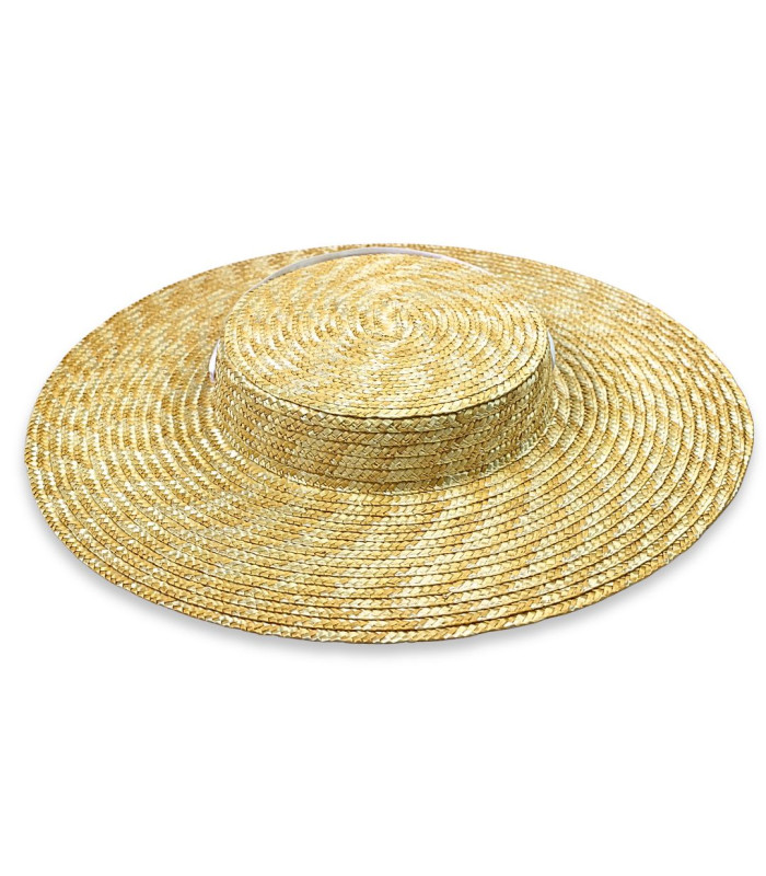 CANOÏER EN PAILLE NATURELLE TRESSÉE - AJUSTABLE