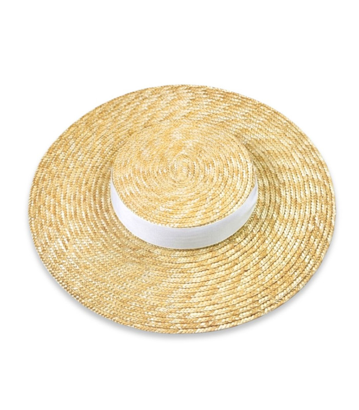 CANOÏER EN PAILLE NATURELLE TRESSÉE - AJUSTABLE