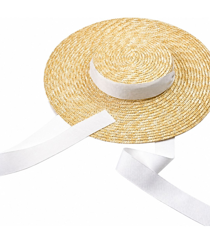 CANOÏER EN PAILLE NATURELLE TRESSÉE - AJUSTABLE