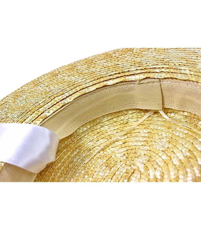 CANOÏER EN PAILLE NATURELLE TRESSÉE - AJUSTABLE