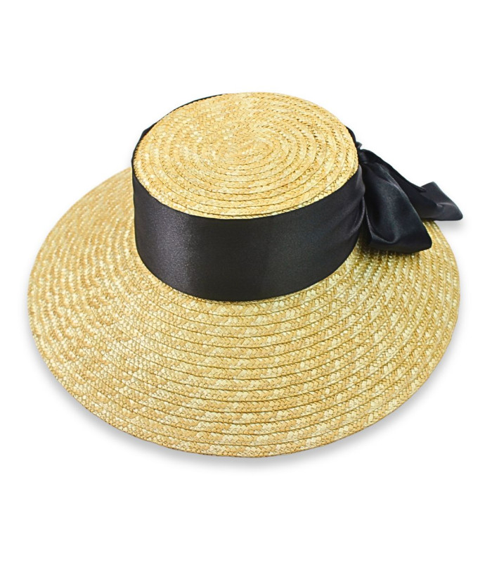 PAMELA EN PAILLE NATURELLE TRESSÉE AVEC NŒUD - AJUSTABLE