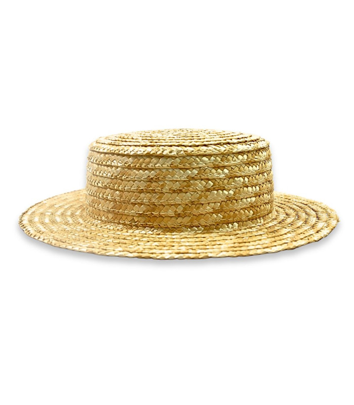 Canotier Enfant en Paille Tressée Naturelle - 5 Tailles