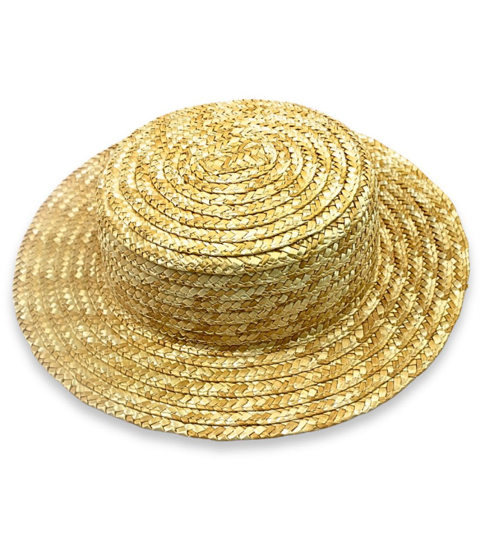 Canotier Enfant en Paille Tressée Naturelle - 5 Tailles