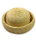 CASQUETTE EN PAILLE NATURELLE TRESSÉE "ÉLODIE"