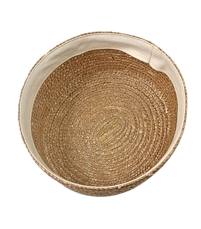 CASQUETTE PILLBOX EN PAILLE NATURELLE TRESSÉE