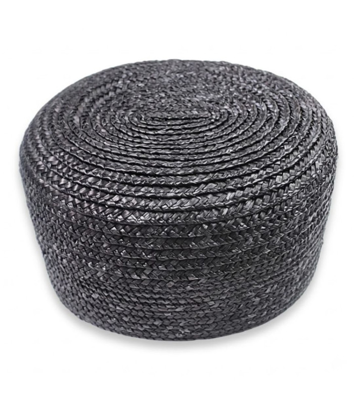 CASQUETTE PILLBOX EN PAILLE NATURELLE TRESSÉE