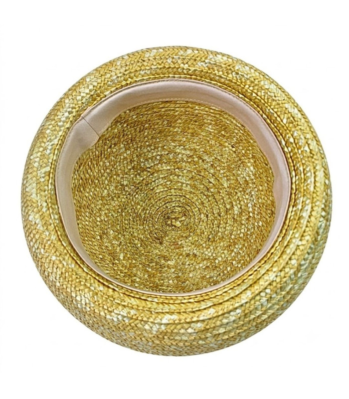 CASQUETTE EN PAILLE NATURELLE TRESSÉE "ÉLODIE"