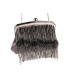 POCHETTE DE SOIRÉE EN SATIN AVEC FRANGES DE PERLES