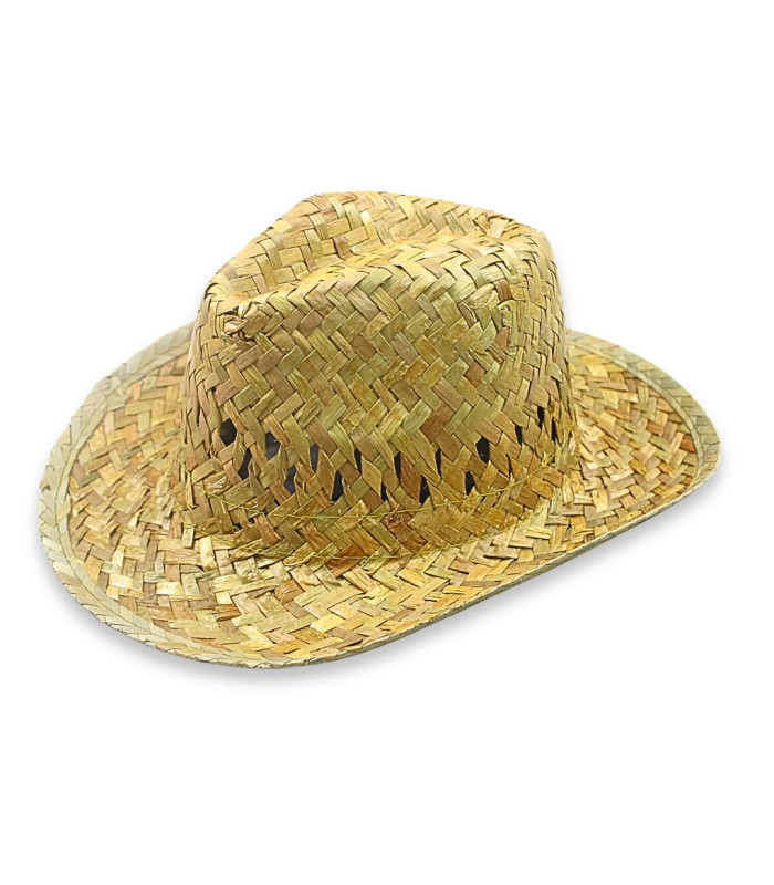 CHAPEAU CAMPAGNARD EN FIBRES VÉGÉTALES NATURELLES