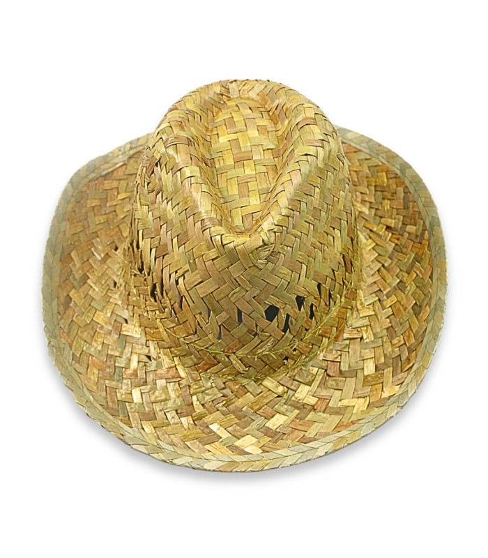 CHAPEAU CAMPAGNARD EN FIBRES VÉGÉTALES NATURELLES