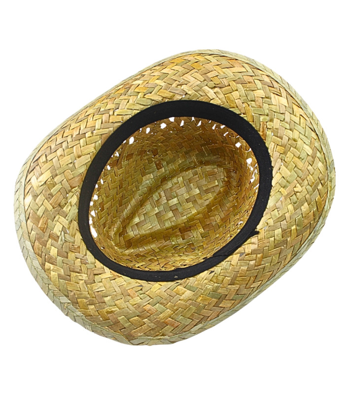 CHAPEAU CAMPAGNARD EN FIBRES VÉGÉTALES NATURELLES