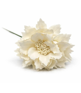 Mini dahlia en tissu synthétique avec pistils