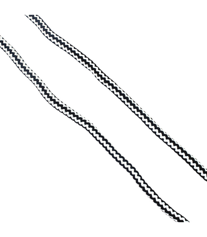 CORDE TRESSÉE BLANCHE ET NOIRE POUR BOÎTES