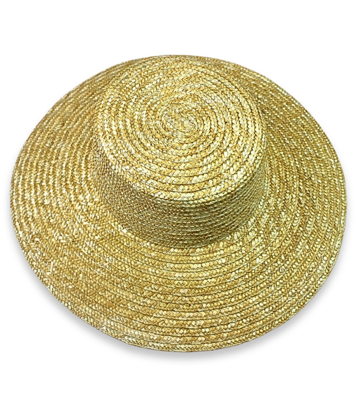 CAPELINE EN PAILLE NATURELLE TRESSÉE - AJUSTABLE