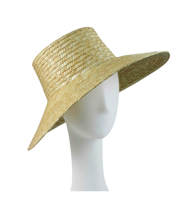 CAPELINE EN PAILLE NATURELLE TRESSÉE - AJUSTABLE