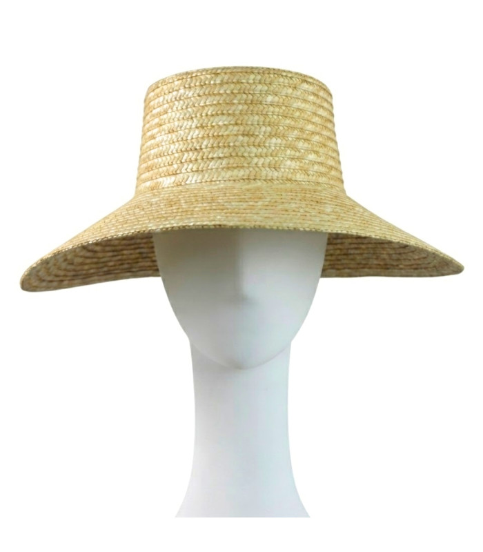 CAPELINE EN PAILLE NATURELLE TRESSÉE - AJUSTABLE