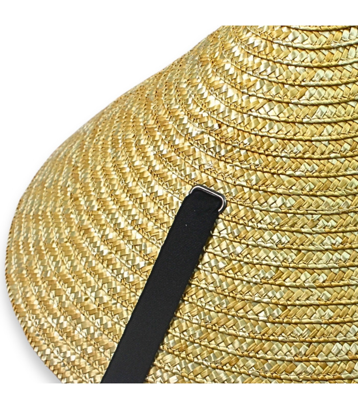 CHAPEAU CONIQUE ASIATIQUE EN PAILLE NATURELLE TRESSÉE