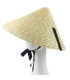 CHAPEAU CONIQUE ASIATIQUE EN PAILLE NATURELLE TRESSÉE