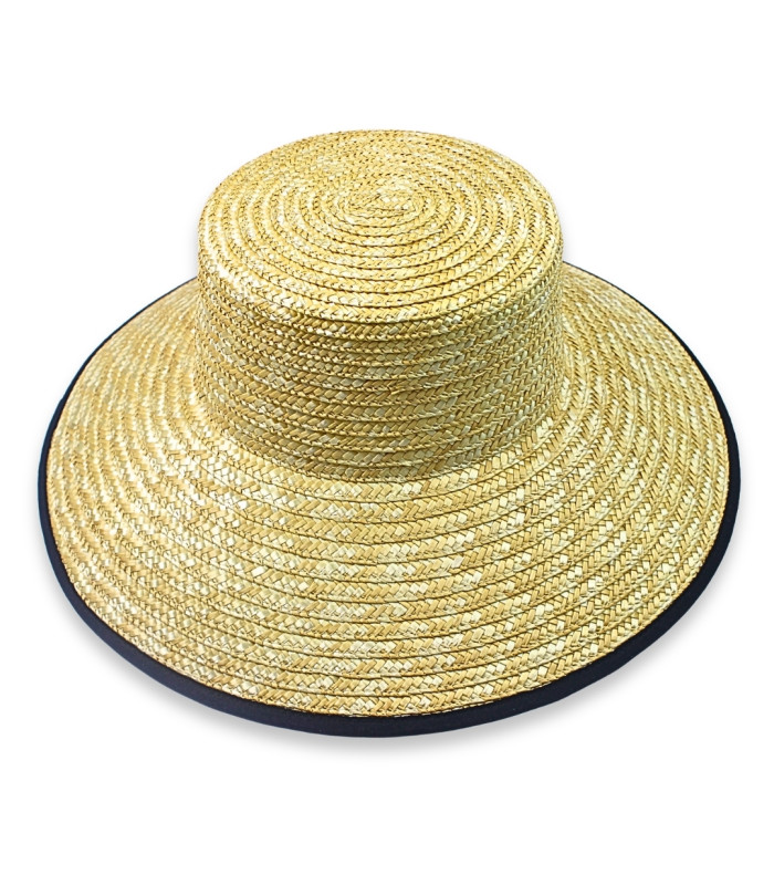 CAPELINE EN PAILLE NATURELLE TRESSÉE - AJUSTABLE