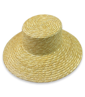 CAPELINE EN PAILLE NATURELLE TRESSÉE - AJUSTABLE