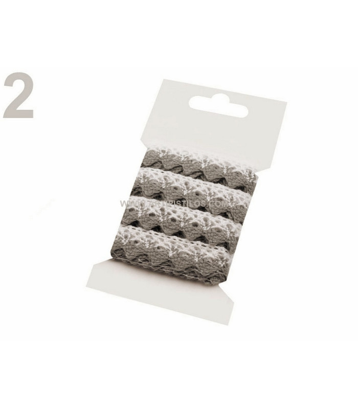 DENTELLE DE 15 MM DE COTON. X 3 MT.