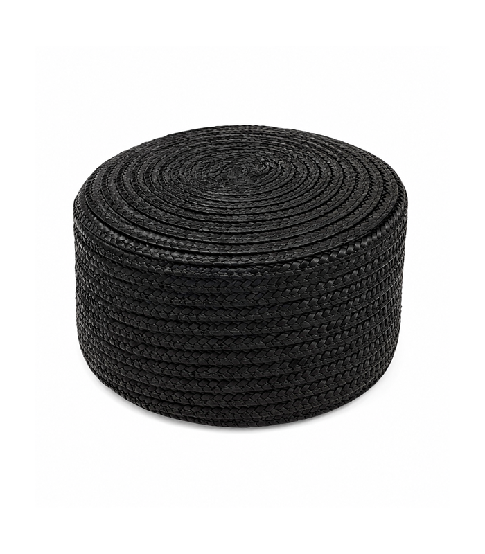 CASQUETTE PILLBOX EN PAILLE NATURELLE TRESSÉE