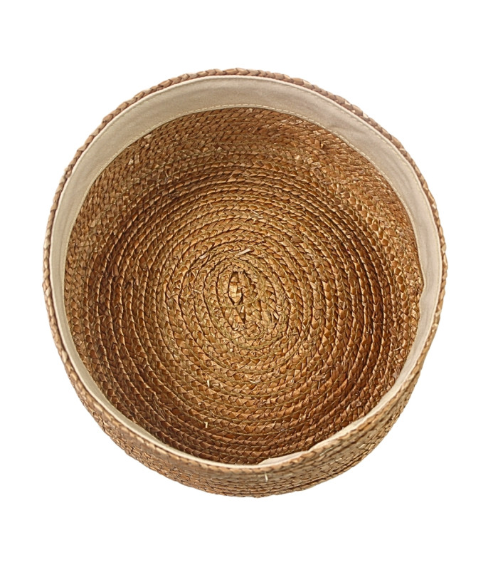 CASQUETTE PILLBOX EN PAILLE NATURELLE TRESSÉE