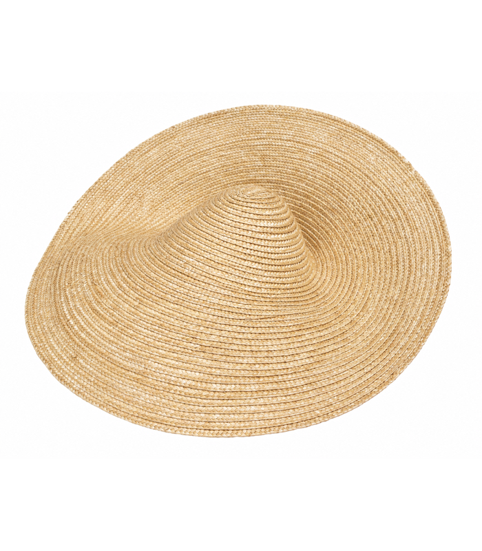 Capeline en paille naturelle "Saucer" 45 cm