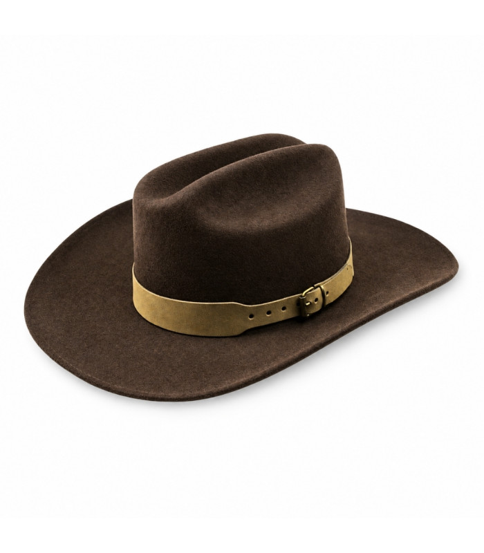 CHAPEAU DE COW-BOY POUR HOMME - 100 % LAINE MÉRINOS - INDÉFORMABLE