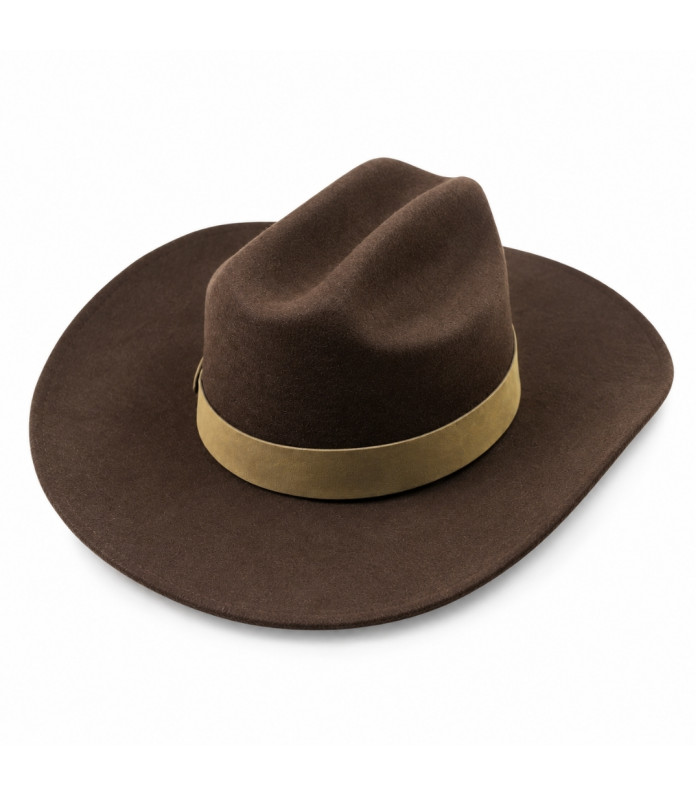 CHAPEAU DE COW-BOY POUR HOMME - 100 % LAINE MÉRINOS - INDÉFORMABLE