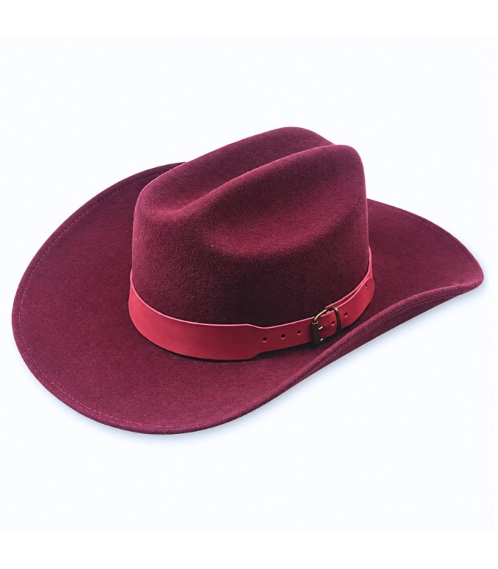 CHAPEAU DE COW-BOY POUR HOMME - 100 % LAINE MÉRINOS - INDÉFORMABLE