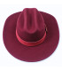 CHAPEAU DE COW-BOY POUR HOMME - 100 % LAINE MÉRINOS - INDÉFORMABLE