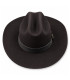 CHAPEAU DE COW-BOY POUR HOMME - 100 % LAINE MÉRINOS - INDÉFORMABLE