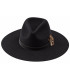 CHAPEAU FEDORA EN LAINE MÉRINOS AVEC PLUMES – INDÉFORMABLE ET AJUSTABLE