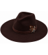 CHAPEAU FEDORA EN LAINE MÉRINOS AVEC PLUMES – INDÉFORMABLE ET AJUSTABLE