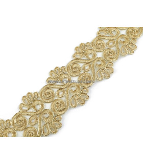 APPLICATION FLORAL BORDÉ 70 MM.