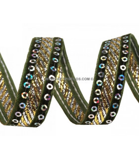 RUBAN DE PAILLETTES ET VELOURS