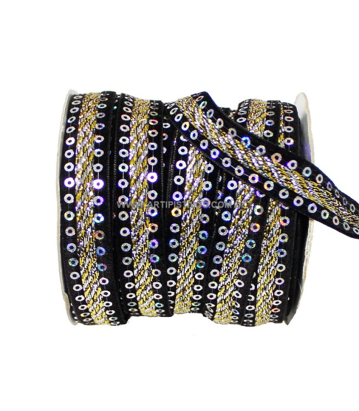 RUBAN DE PAILLETTES ET VELOURS