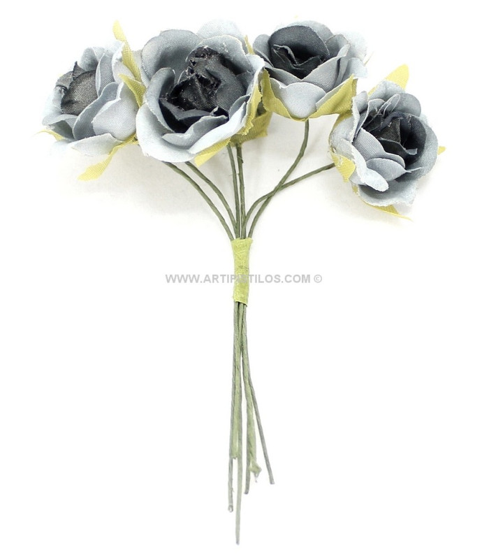 BOUQUET DE 6 FLEURS EN TISSU