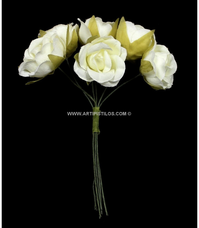 BOUQUET DE 6 FLEURS EN TISSU