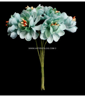 BOUQUET DE 6 FLEURS EN TISSU