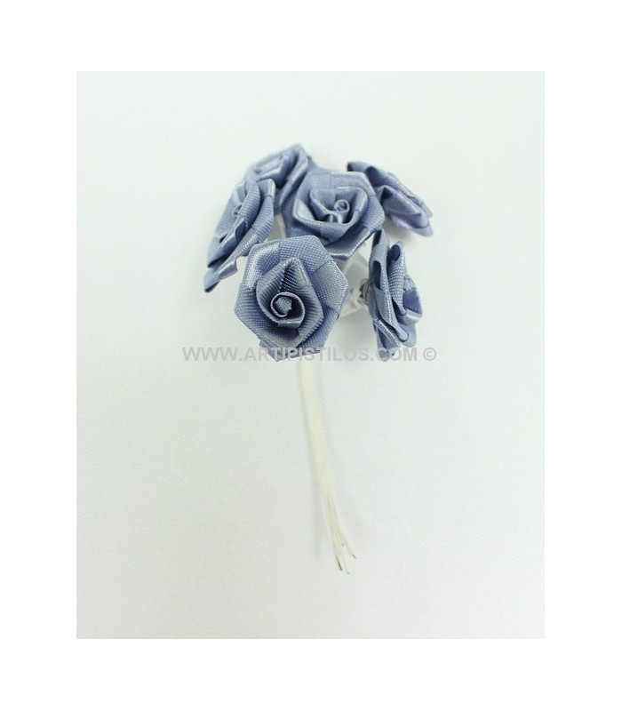 BOUQUET 12 FLEURS EN SATIN