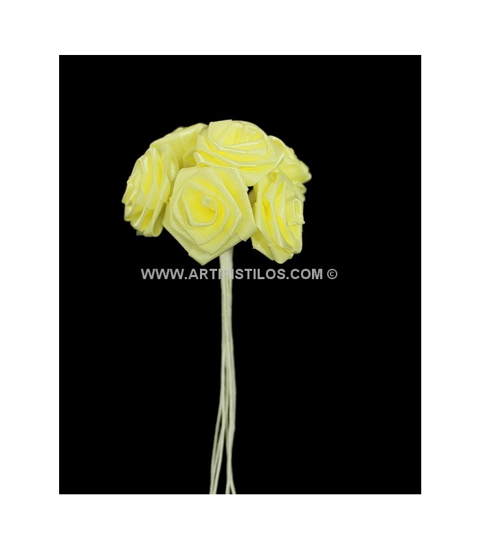 BOUQUET 12 FLEURS EN SATIN