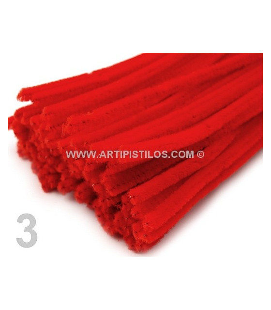 Chenille Flexicrea Rouge 30 Cms. X 5 Mm. - Chenille Pour Voile