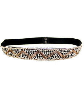 CEINTURE ÉLASTIQUE AVEC CHAPELETS