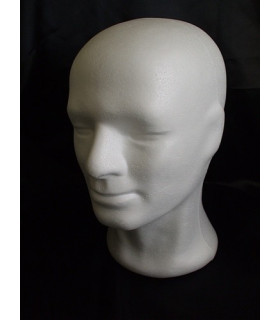 TÊTE EN POLYSTYRÈNE HOMME