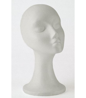 TÊTE EN POLYSTYRÈNE FEMME "ESSEN"